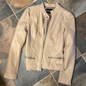 Excellent used condition tan Moto jacket from EXPRESS. Size extra small!